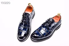 Men’s Derby Dress Shoes Crocodile Leather BMBAS12026 image 9