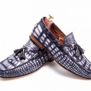 Real Crocodile Leather Tassel Loafers Crocodile Print Shoes BMGAS12035