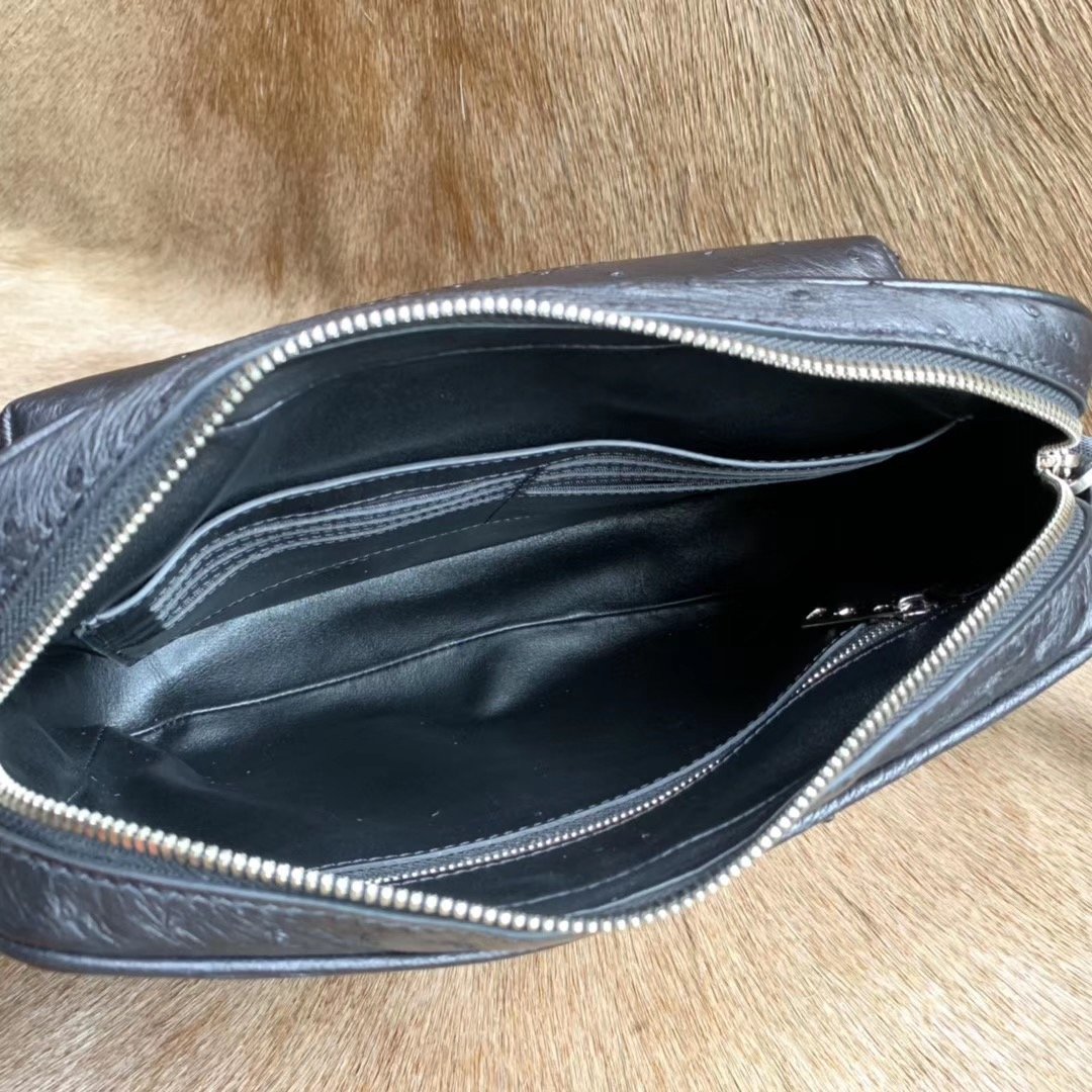 Real Ostrich Skin Men Casual Bag XMBOB12015 image 3