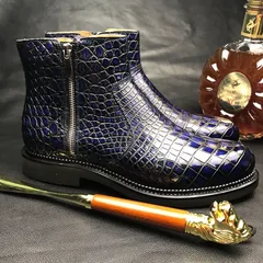 Genuine Crocodile Side Zipper Boots BMBAS12046 image 3