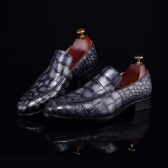 Crocodile Mens Loafers Leather Luxury Shoes BMGAS12051 image 4
