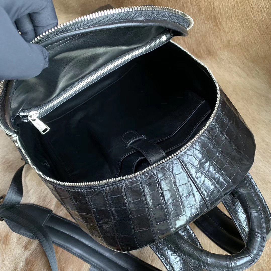 Casual Crocodile Leather Backpack XMBAB12030 image 3