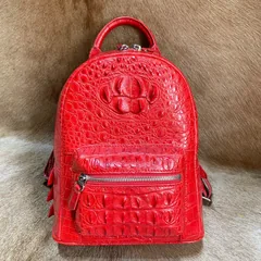 Lady Crocodile Hornback Leather Colorful Backpack XFCAB12031 image 3