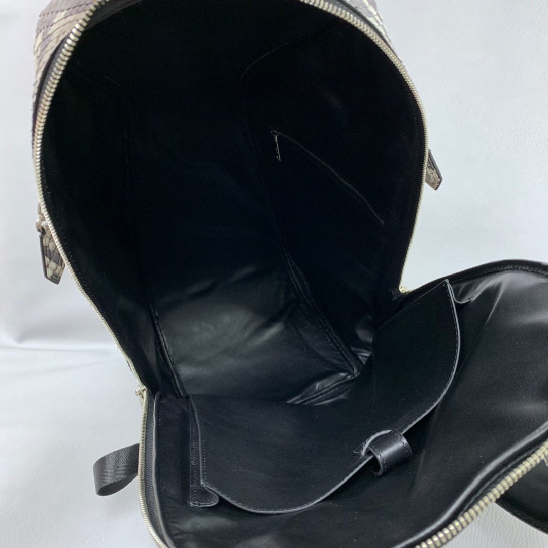 Python Leather Backpack Beige XMWPB12034 image 4