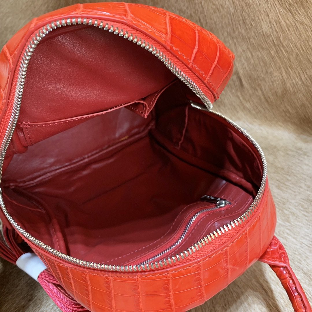 Crocodile Vegan Structured Dome Fashion Backpack XFRAB12072 image 2