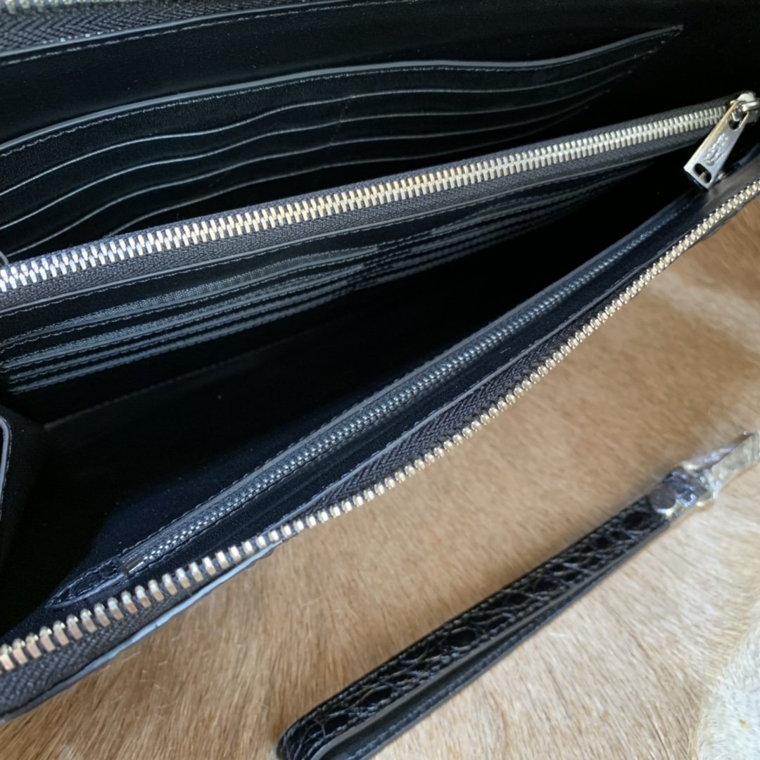Crocodile Leather Zipper Document Case XMBAB12078 image 2