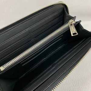 Python Leather Zip Clutch