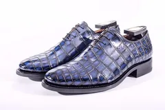 Alligator Skin Classic Oxford Dress Shoes For Men BMBAS12002 image 5