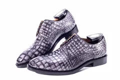 Men Dress Shoes Oxford Alligator Pattern Derby BMGAS12003 image 6