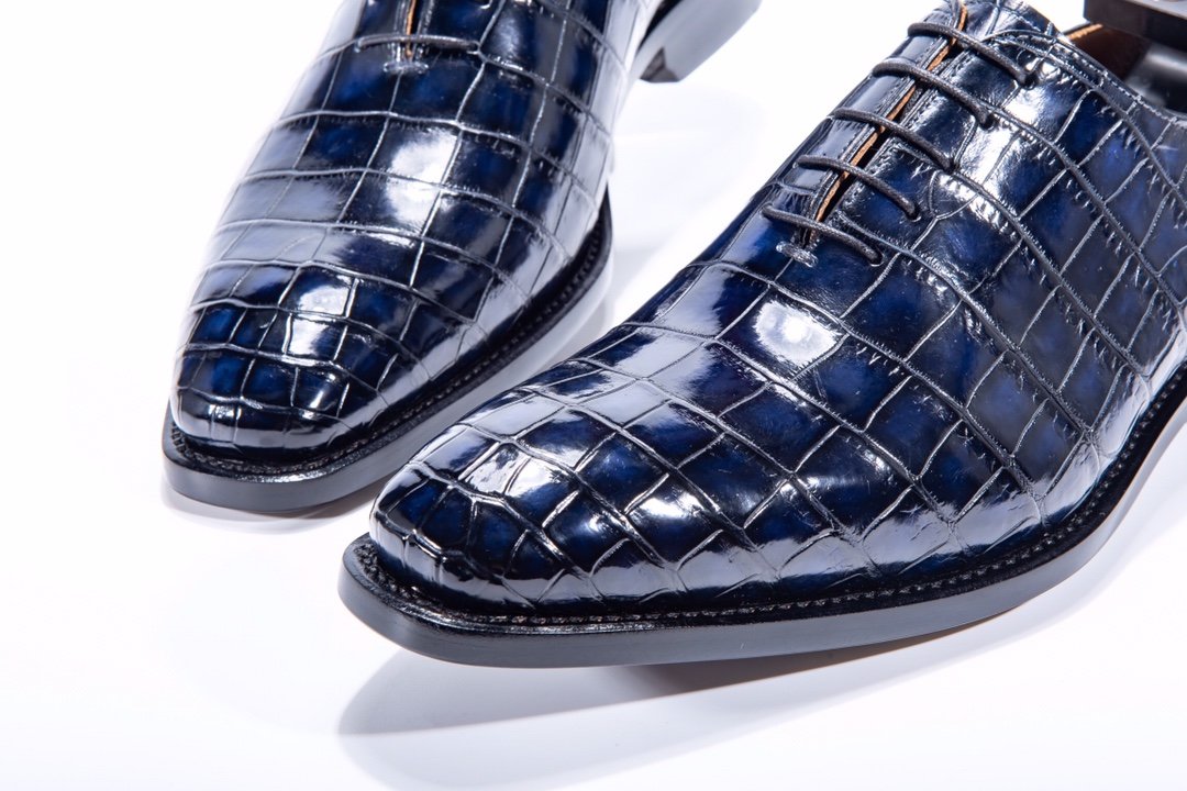 Leisure Fashion Business Alligator Pattern Leather Shoes BMBAS12008 image 4