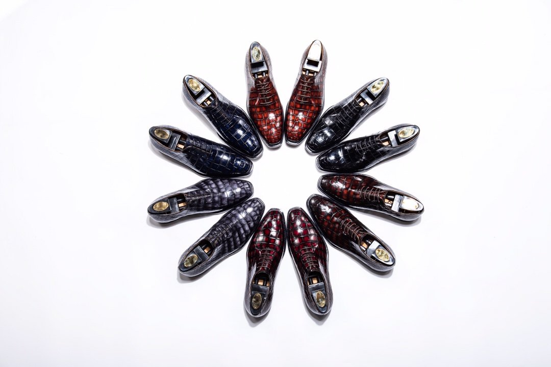 Alligator Print Genuine Leather Fashion Pointed Men BMBAS12009 image 3