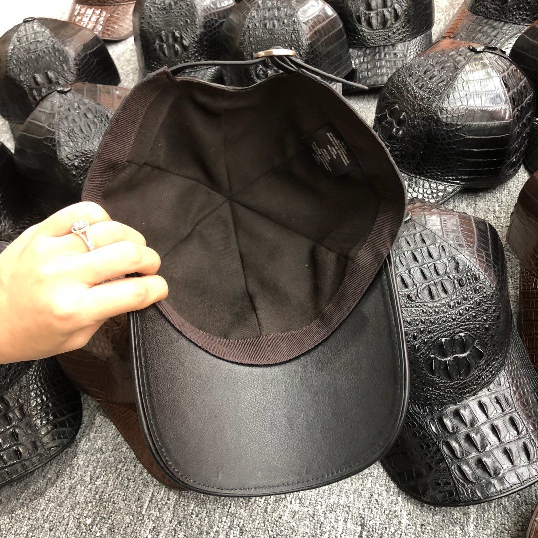 Crocodile Leather Baseball Cap TMBAH12004 image 4