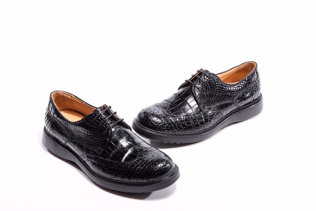 Crocodile Gator Print Dress Shoes BMBAS12017 image 2