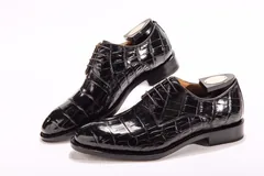 Men’s Genuine Crocodile Leather Lace Up Shoes BMBAS12023 image 3