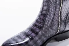 Scale-Patterned Side-Zip Ankle Boots BMPAS12025 image 3