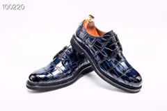 Men’s Derby Dress Shoes Crocodile Leather BMBAS12026 image 2