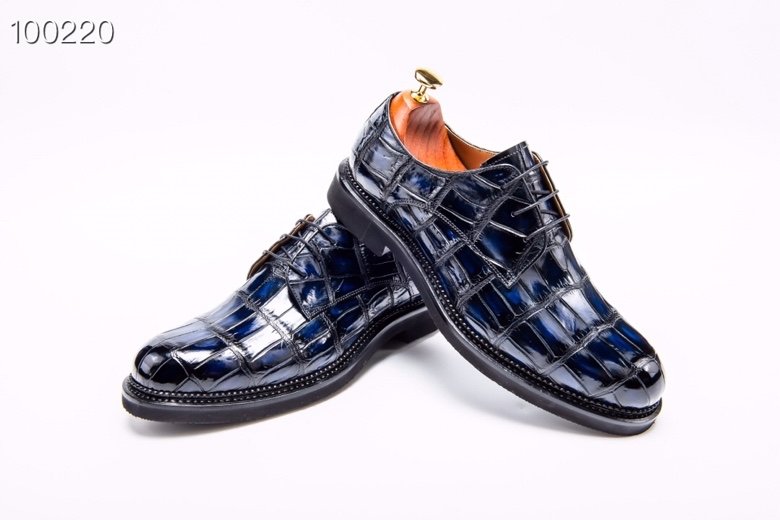 Men’s Derby Dress Shoes Crocodile Leather BMBAS12026