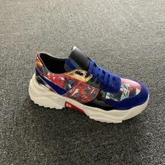 Youth Calfskin Leather Textile Trainers Sneaker MBS007 image 6