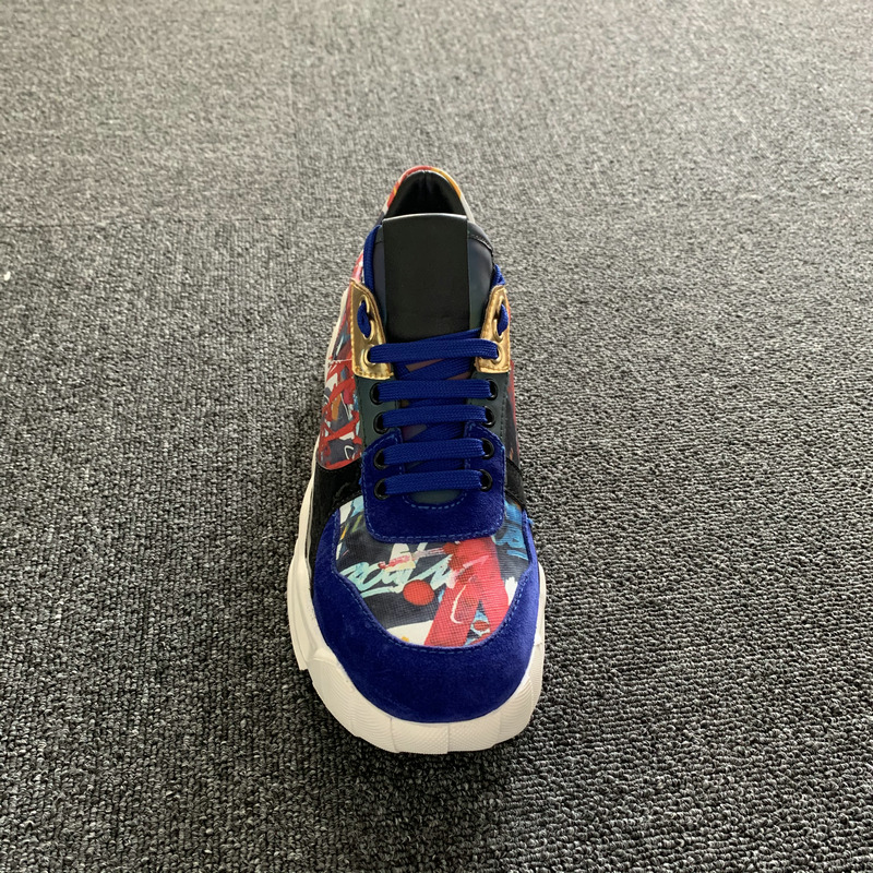 Youth Calfskin Leather Textile Trainers Sneaker MBS007 image 7