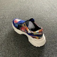 Youth Calfskin Leather Textile Trainers Sneaker MBS007 image 3