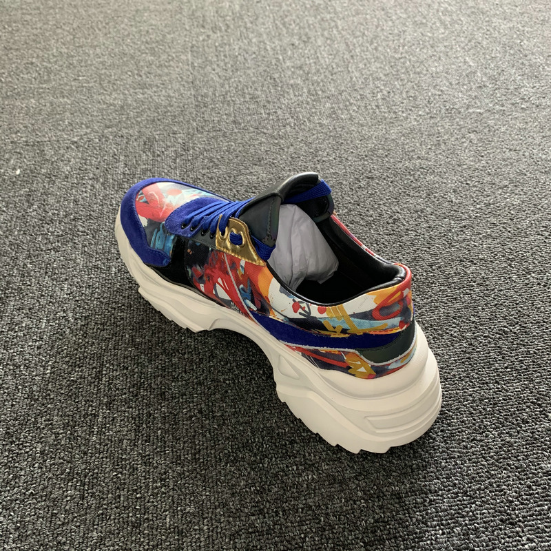 Youth Calfskin Leather Textile Trainers Sneaker MBS007 image 3