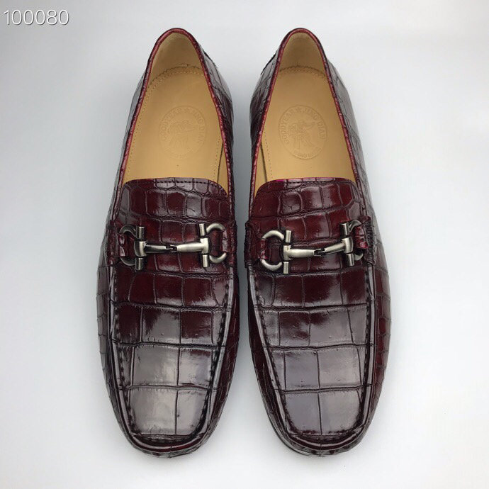 Crocodile Leather Men’s Penny Loafer BMBAS120157