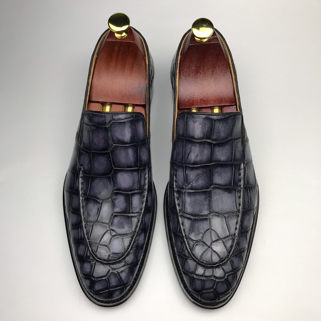 Men’s Loafers Crocodile Formal Classic Dress Shoes BMGAS12065