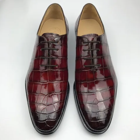 Oxford Crocodile Dress Shoes Comfortable Classic Design BMBAS120164