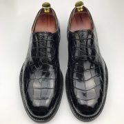 Genuine Leather Derby Handmade Crocodile Lace Up Oxford Dress Shoes