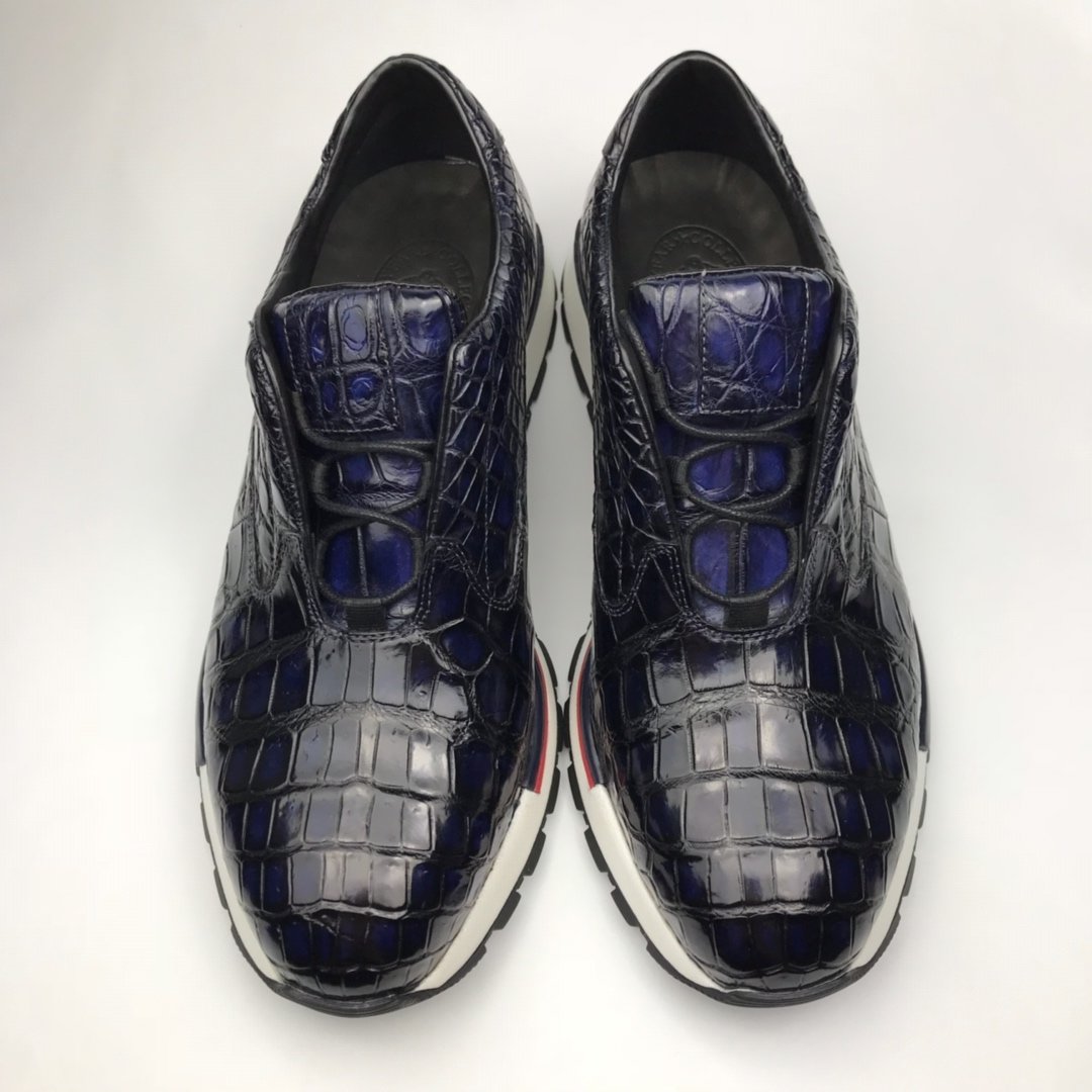 Crocodile Genuine Leather Derby Handmade Shoes BMBAS120167