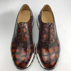 Men’s Crocodile Oxfords Shoes Brogue Casual Dress BMBAS120169 image 1