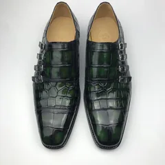 Men’s Crocodile Cap Toe Monk Strap Shoes BMGAS120170 image 1