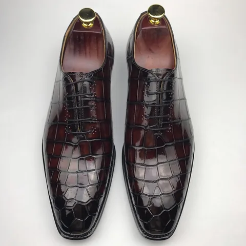 Smooth Scale-Patterned Oxford Shoes BMBAS12066