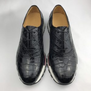 Men's Crocodile Leather Oxford Shoes Casual Sneaker