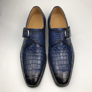 Men's Crocodile Print Loafers Buckle Fashion Shoes