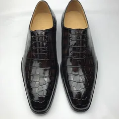 Crocodile Genuine Leather Oxford Lace-Up Dress Shoes BMBAS120176 image 1