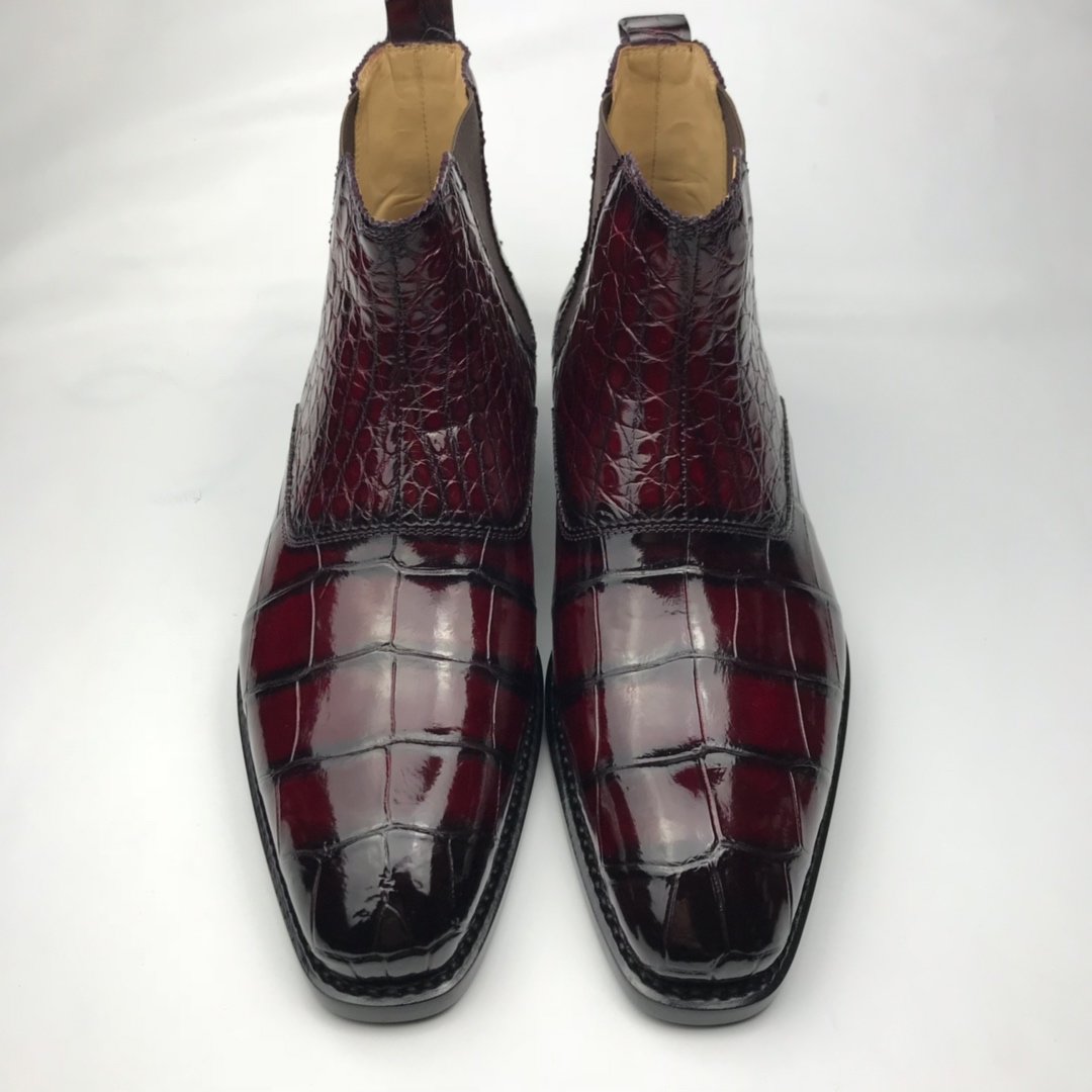 Crocodile Deluxe Strap Stitching Boots BMBAS120177