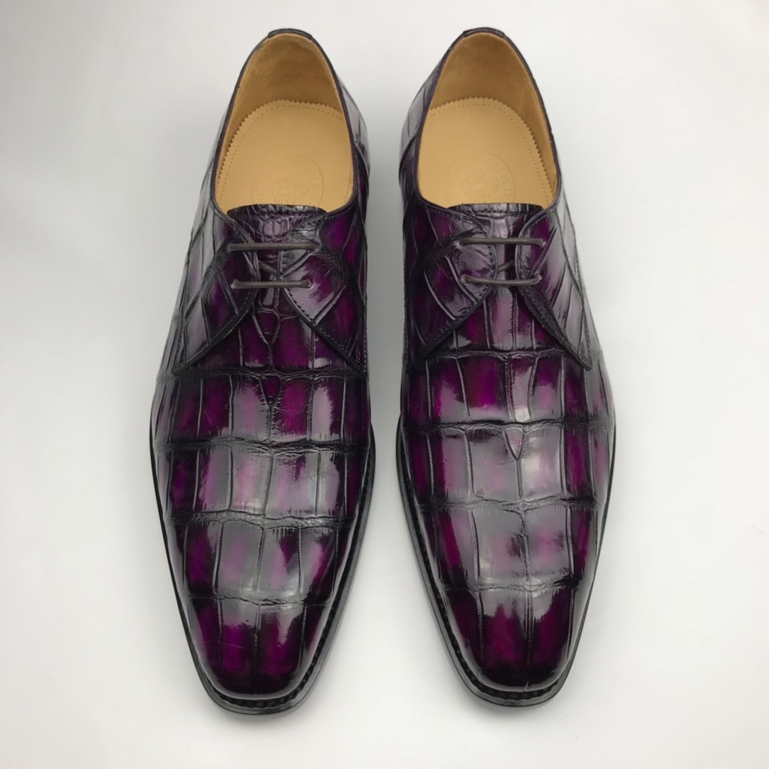 Exotic Men’s Crocodile Hand-Picked Derby Collection BMPAS120179