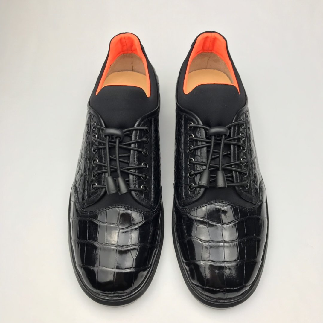 Men’s Crocodile Casual Breathable Flat Shoes BMBAS120181