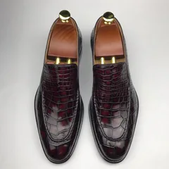 Genuine All Real Crocodile Skin Dress Shoe BMBAS12067 image 1