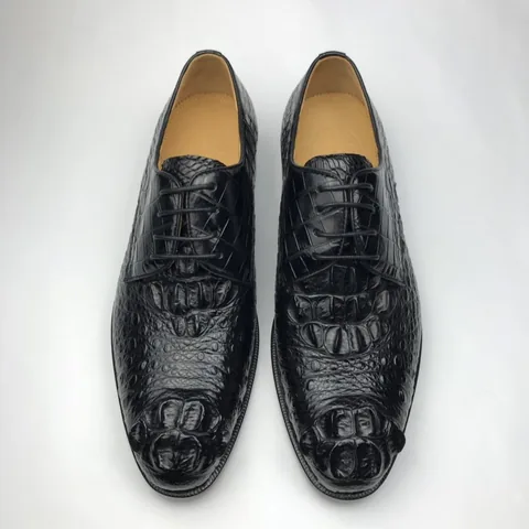 Horn back Crocodile Low Top Derby Shoes BMBAS120182