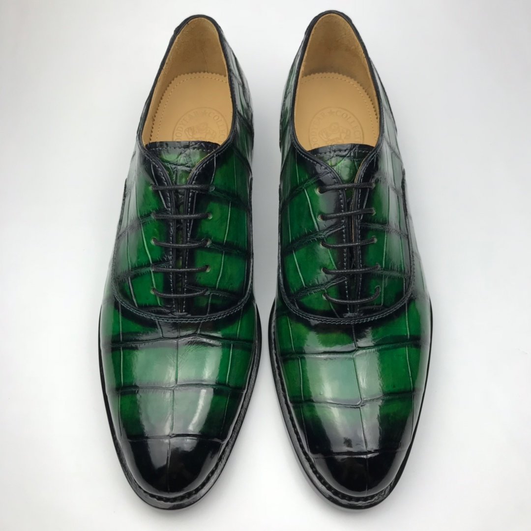 Crocodile Pattern Oxford Shoes Formal Style BMGAS120183