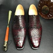Genuine Leather Oxford Handmade Crocodile Lace Up Shoes
