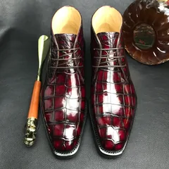 Pointed Toe Crocodile Derby Boots BMBAS120189 image 1
