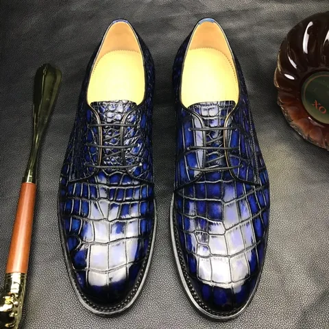 Men Crocodile Patent Dress Shoes BMBAS12068