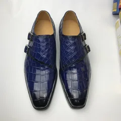 Crocodile Leather Brogues Buckle Shoes BMBAS120192 image 1