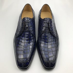 Genuine Crocodile Oxford Laces Leather Brogues Shoes