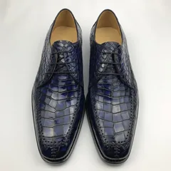 Genuine Crocodile Oxford Laces Leather Brogues Shoes BMBAS120197 image 1