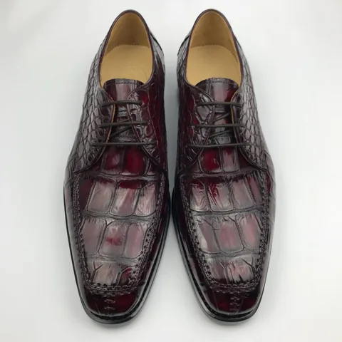 Genuine Crocodile Leather Derby Shoes BMBAS120199