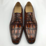 Derby Croc-Effect Leather Shoes